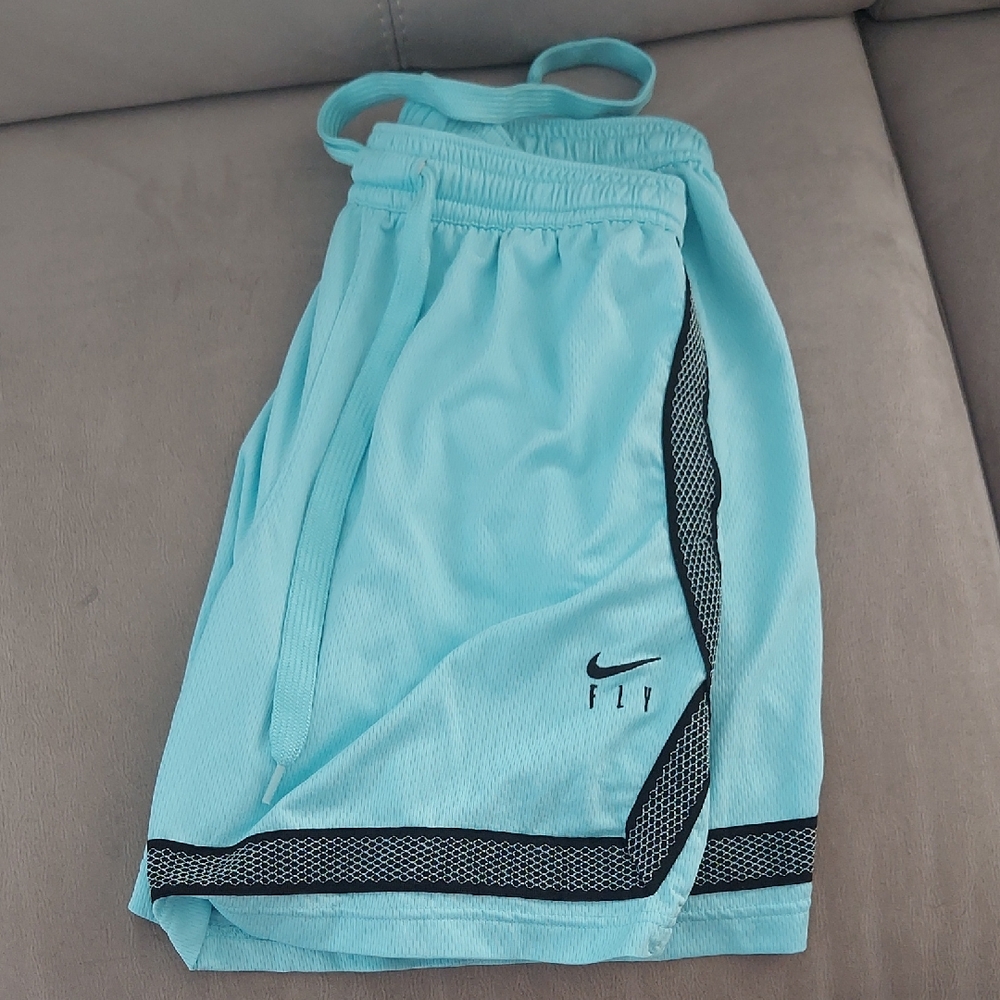 Nike Fly Light Blue Shorts with Black Trim